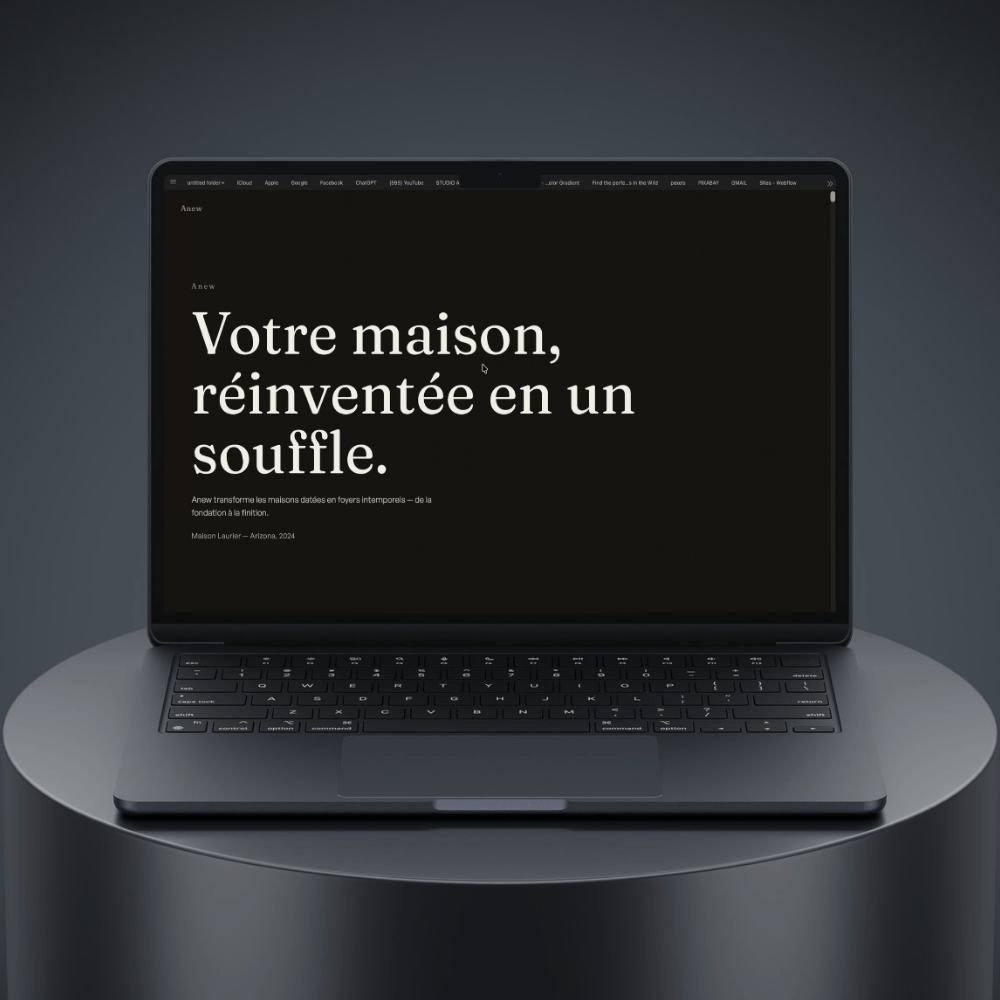 Réalisation Prowix — Anew, Expérience Web Cinématique sur Wix Studio