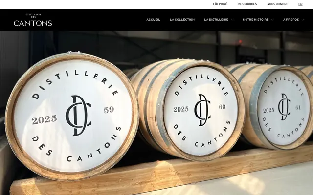 Réalisation Prowix — Distilleries Des Cantons, Alcool & Spiritueux sur Wix Studio